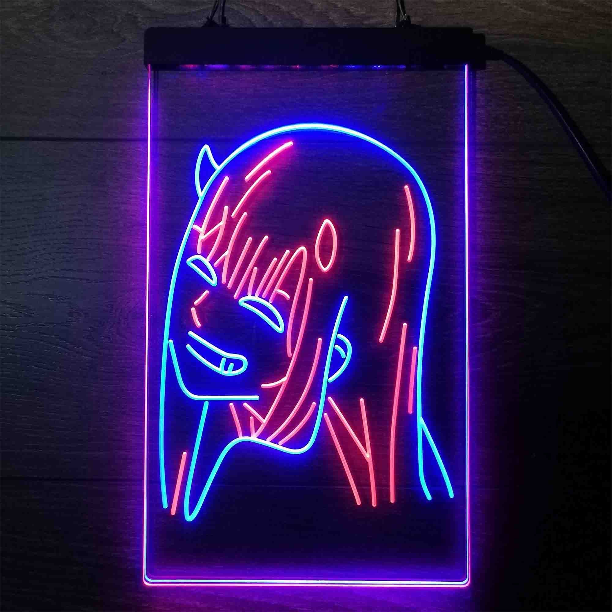 Zero Two Dual LED Neon Light Sign